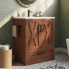 Homall 24'' Bathroom Vanity with Sink, Freestanding Bathroom Cabinet with 2 Door & 1 Drawer, Farmhouse Bathroom Vanity with Basin