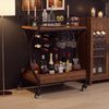 Homall Bar Cart with Wine Rack, 3 Tier Rolling Serving Cart with Glass Holder for Kitchen