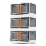 Homall Collapsible Storage Bins with Lids, Folding Storage Box, Stackable Plastic Closet Organizer, Double Doors File Cabinet Trunk Organizer Toy Storage Box