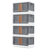 Homall Collapsible Storage Bins with Lids, Folding Storage Box, Stackable Plastic Closet Organizer, Double Doors File Cabinet Trunk Organizer Toy Storage Box