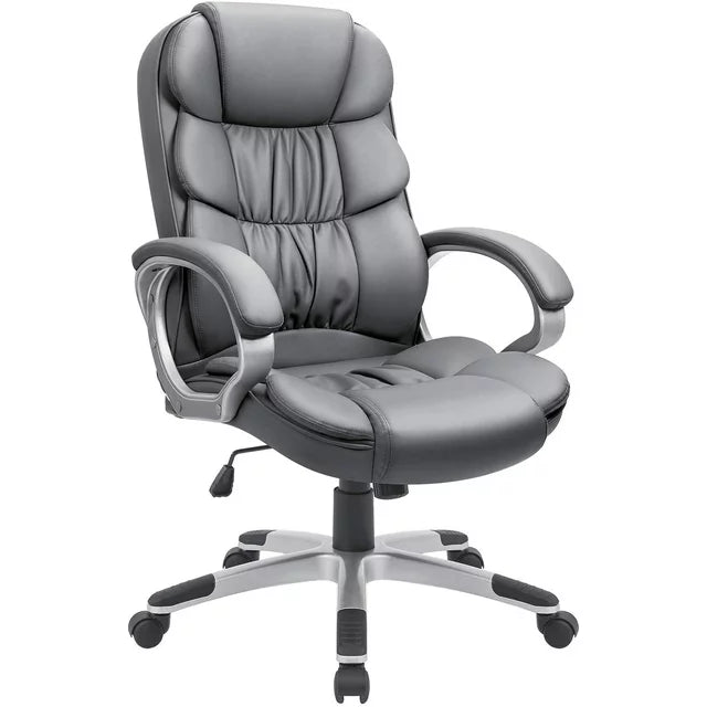 Homall High Back Office Chair, Executive Leather Desk Chair with Padded Armrests Swivel Task Chair with Lumbar Support