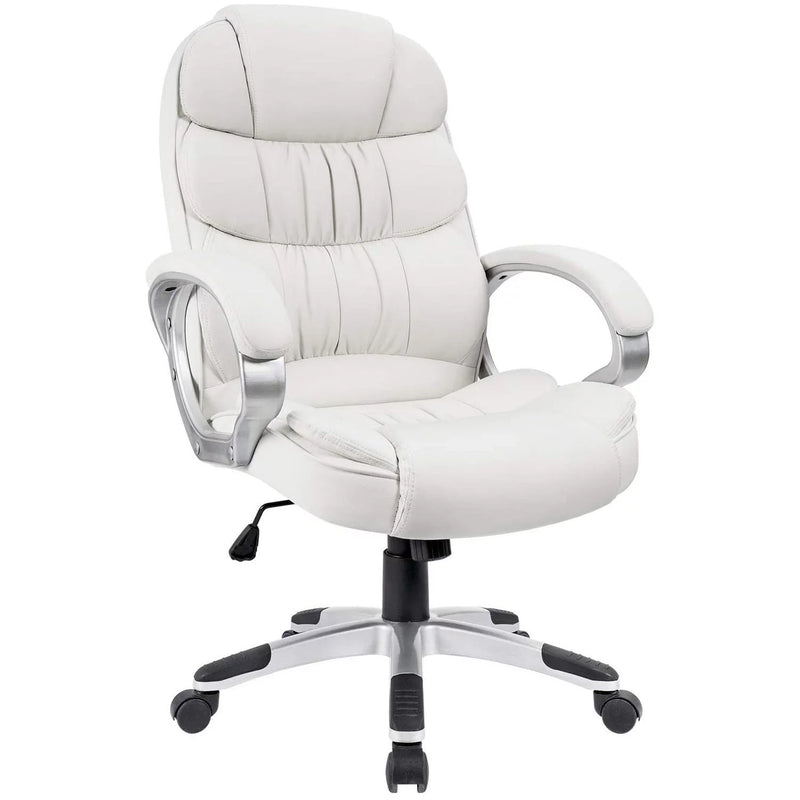 Homall High Back Office Chair, Executive Leather Desk Chair with Padded Armrests Swivel Task Chair with Lumbar Support