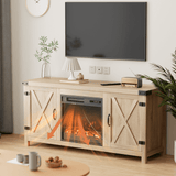 Homall Modern Farmhouse TV Stand Double Barn Door Fireplace TV Stand for TVs up to 65 inch, 58 inch
