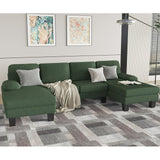 Homall Modern U-shaped Sectiona Sofa, Corduroy, 4 Seat Oversized Sofa, Lounge Chair