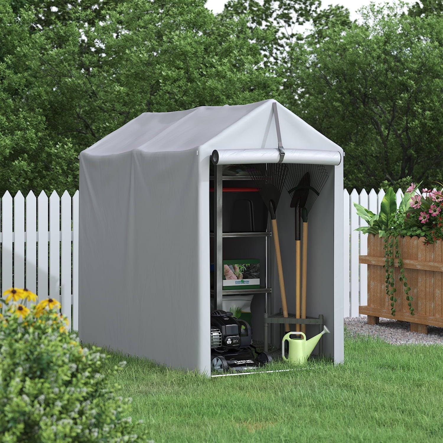 outdoor storage tent Homall Outdoor 3 x 6 x 5 ft Canopy Storage Shelter Portable Shed Outdo –  homalldirect