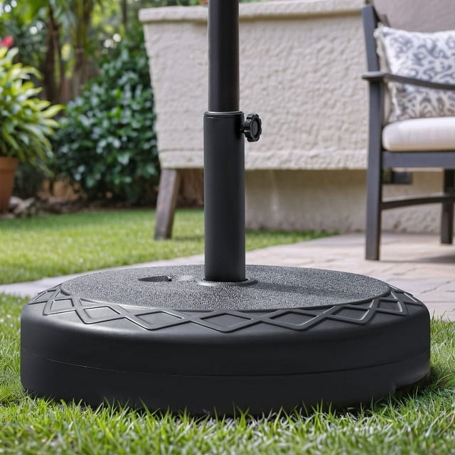 Homall Square Shaped Patio Offset Cantilever Umbrella Base Stand with Wheels