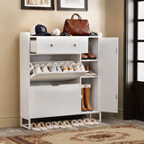 Homall Shoe Storage Cabinet with Flip Drawers & Adjustable Shelves, Freestanding Shoe Organizer for Entryway