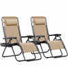 Homall Set of 2 Zero Gravity Chair Patio Reclining Chair with Adjustable Angle Foldable Lawn Lounge Chair