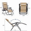 Homall Set of 2 Zero Gravity Chair Patio Reclining Chair with Adjustable Angle Foldable Lawn Lounge Chair