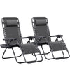 Homall Set of 2 Zero Gravity Chair Patio Reclining Chair with Adjustable Angle Foldable Lawn Lounge Chair