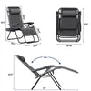 Homall Set of 2 Zero Gravity Chair Patio Reclining Chair with Adjustable Angle Foldable Lawn Lounge Chair