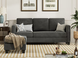 Homall Convertible Sectional Sofa Couch, Modern Linen Fabric L-Shaped Couch 3-Seat Sofa Sectional with Reversible Chaise for Small Living Room, Apartment and Small Space