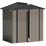 Homall Outdoor Storage Metal Shed for Tool Storage, Outdoor House for Backyard & Garden,Brown