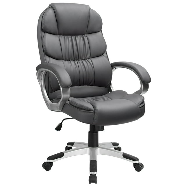 HOMALL Faux Leather High-Back Executive Office Desk Chair with Armrests