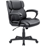 Homall Mid-Back Faux Leather Ergonomic Executive Office Desk Chair,