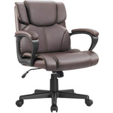 Homall Mid-Back Faux Leather Ergonomic Executive Office Desk Chair,