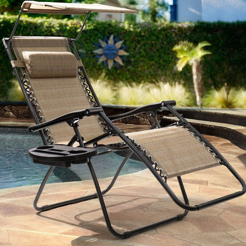 Homall Zero Gravity Chair Outdoor Folding Recliner Lounge Chair Seatin