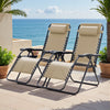 Lacoo Zero Gravity Chair Patio Outdoor Foldable Lawn Lounge Chair Reclining Chair with Adjustable Pillow Pack of 2