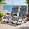 Lacoo Zero Gravity Chair Patio Outdoor Foldable Lawn Lounge Chair Reclining Chair with Adjustable Pillow Pack of 2