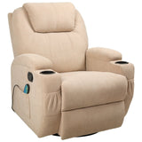 Homall Rotary Massage Heated Function Recliner, PU Leather Single Living Room Sofa Seat, Black, 31.75
