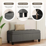 Homall 47.2" Linen Storage Ottoman Bench, 340LBS, Slow-Close Hinge, High Density Foam
