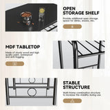 Homall 3 Piece Wood and Metal Dining set, Small dining table for 2 ,for Living Room, Dining Room, Kitchen