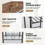 Homall 3 Piece Wood and Metal Dining set, Small dining table for 2 ,for Living Room, Dining Room, Kitchen