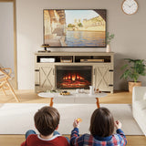 Homall Fireplace TV Stand in Wood - Adjustable Shelves & Large Storage Entertainment Center
