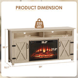 Homall Fireplace TV Stand in Wood - Adjustable Shelves & Large Storage Entertainment Center