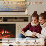 Homall Fireplace TV Stand in Wood - Adjustable Shelves & Large Storage Entertainment Center