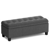 Homall 47.2" Linen Storage Ottoman Bench, 340LBS, Slow-Close Hinge, High Density Foam