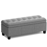 Homall 47.2" Linen Storage Ottoman Bench, 340LBS, Slow-Close Hinge, High Density Foam