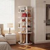 Homall 7-Tier 360° Rotating Shoe Rack, 23.6" Dia, 64.5" H, Holds 35 Pairs, Tall Boots & Handbag Storage
