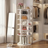 Homall 7-Tier 360° Rotating Shoe Rack, 23.6" Dia, 64.5" H, Holds 35 Pairs, Tall Boots & Handbag Storage