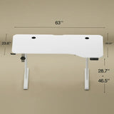 Homall Electric Height Adjustable Standing Desk, Large 55 inch Sit Stand up Desk, Home Office Computer Desk Memory Preset with T-Shaped Metal Bracket