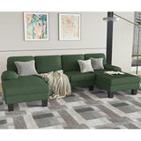 Homall Modern U-shaped Sectiona Sofa, Corduroy, 4 Seat Oversized Sofa, Lounge Chair
