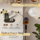 Homall Vanity Desk with Mirror, 3 Modes LED Lights and USB Power Outlet, Makeup Vanity Table with 6 Storage Shelves and 7 Drawers for Dressing Room Bedroom