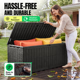 Homall 220 Gallon Resin Deck Box, Waterproof UV-Resistant Outdoor Storage box, Lockable