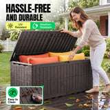 Homall 220 Gallon Resin Deck Box, Waterproof UV-Resistant Outdoor Storage box, Lockable