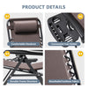 Lacoo Zero Gravity Chair Patio Outdoor Foldable Lawn Lounge Chair Reclining Chair with Adjustable Pillow Pack of 2