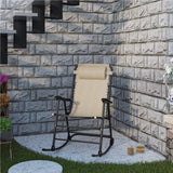 Homall Zero Rocking Gravity Chair with Headrest Pillow Folding Recliner Foldable Lounge Chair for Poolside, Lawn and Patio
