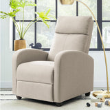 Homall Fabric Recliner Chair Adjustable Modern Home Theater Seating Single Recliner Sofa Living Room Armrest Chair With Thick Cushion