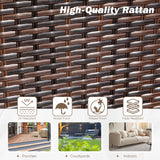 Homall 4 Pieces Patio Furniture Sets Rattan Chair Wicker Conversation Sofa Set Outdoor Backyard Porch Garden Poolside Balcony Use Furniture