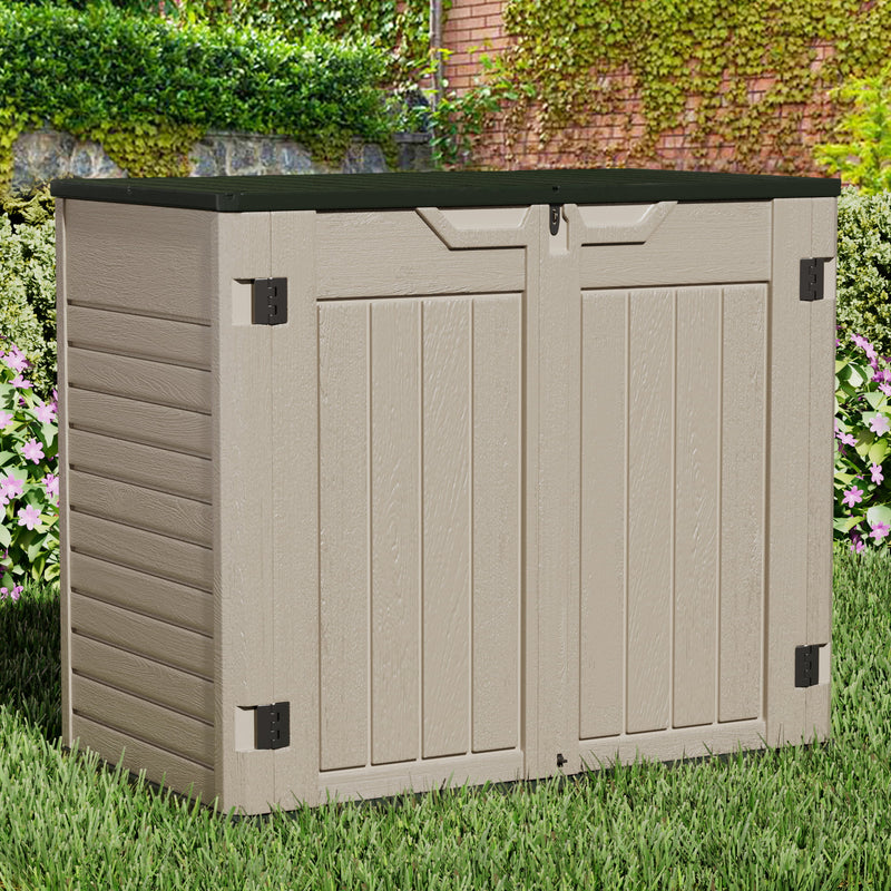 Homall 260 Gallon Outdoor Storage Deck Box HDPE Plastic Trash Cans