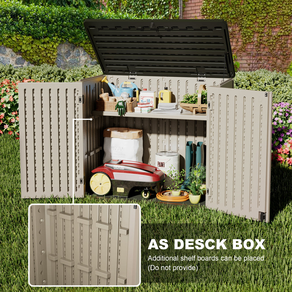 Homall 260 Gallon Outdoor Storage Deck Box HDPE Plastic Trash Cans ...