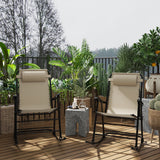 Homall Zero Rocking Gravity Chair with Headrest Pillow Folding Recliner Foldable Lounge Chair for Poolside, Lawn and Patio