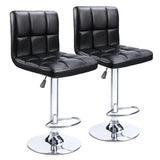 Homall Set of 2 Adjustable Swivel Armless Bar Stools with PU Leather