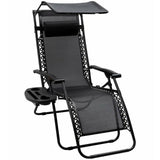 Homall Zero Gravity Chair Outdoor Folding Recliner Lounge Chair with Attachable Sunshade Canopy and Holder