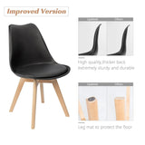 Homall Dining Chair Modern Style DSW Upholstered Dining Chair Indoor Kitchen Dining Living Room Side Chairs with Classic Shell and Beech Wood Legs Set of 4
