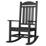 Lacoo Adirondack Rocking Chair All Weather Resistant Resin Outdoor Patio Rocking Chair